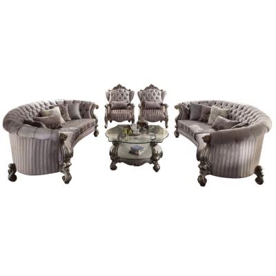 Royal Solid Wood Furniture Living Room Sofa Sets 5 Seater