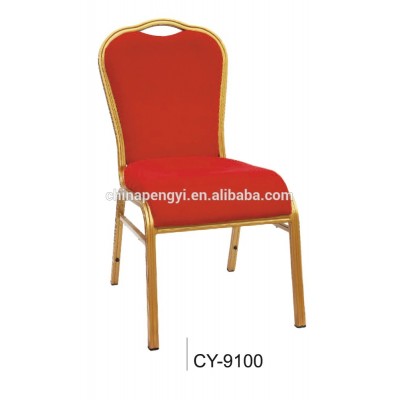 Metal Banquet Chair Cheap with Arms Stackable Padded Restaurant Chair for Hotel Commercial Banquet Chair