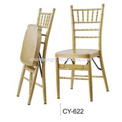 Hot sale China manufacturer hotel furniture steel party tiffany chair with cushion